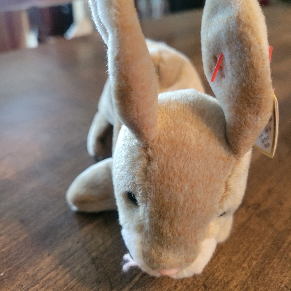 TY Plush Bunny - Tan and Cream